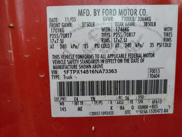 Photo 11 VIN: 1FTPX14516NA73363 - FORD F150 