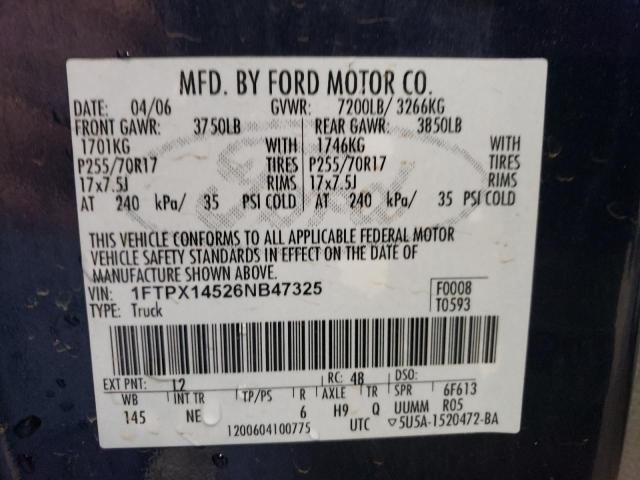 Photo 11 VIN: 1FTPX14526NB47325 - FORD F150 