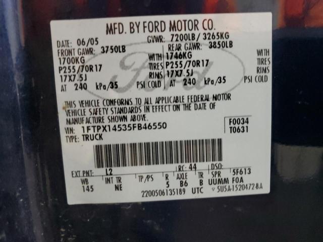 Photo 12 VIN: 1FTPX14535FB46550 - FORD F150 