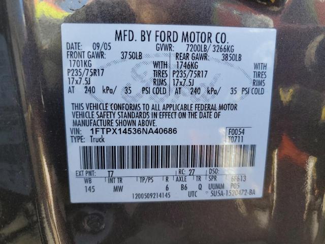 Photo 11 VIN: 1FTPX14536NA40686 - FORD F150 