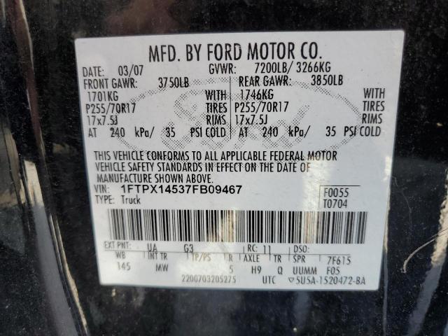 Photo 11 VIN: 1FTPX14537FB09467 - FORD F150 