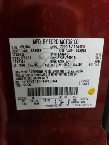 Photo 11 VIN: 1FTPX14544FA35584 - FORD ALL MODELS 