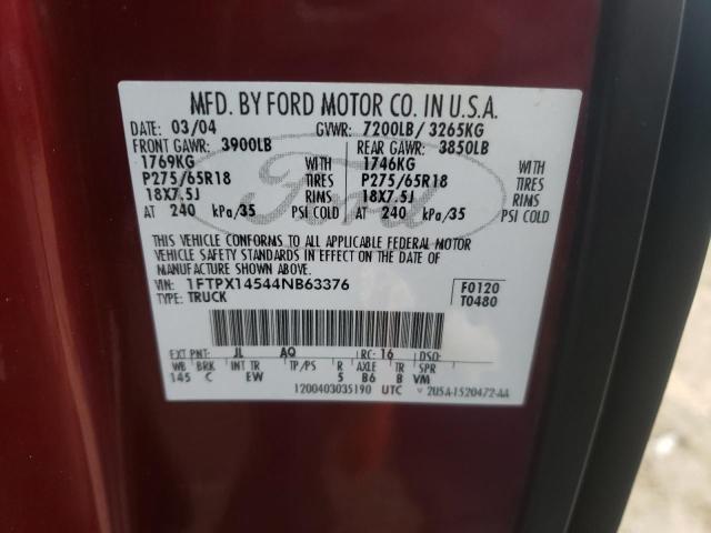 Photo 11 VIN: 1FTPX14544NB63376 - FORD F150 