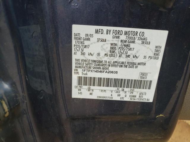 Photo 11 VIN: 1FTPX14546FA20635 - FORD F150 