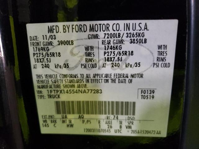 Photo 11 VIN: 1FTPX14554NA77283 - FORD F150 