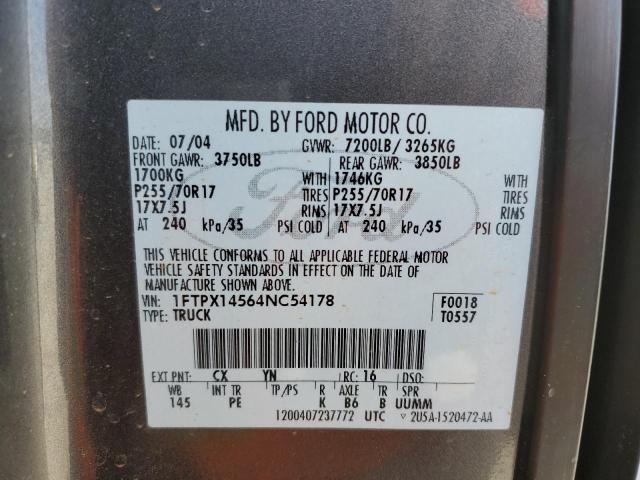 Photo 12 VIN: 1FTPX14564NC54178 - FORD F150 