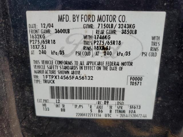 Photo 11 VIN: 1FTPX14565FA56132 - FORD F150 