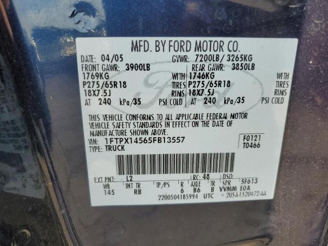 Photo 11 VIN: 1FTPX14565FB13557 - FORD F150 