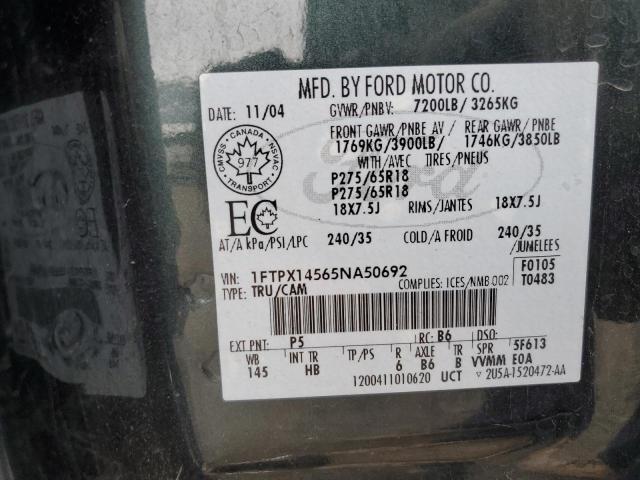 Photo 11 VIN: 1FTPX14565NA50692 - FORD F150 