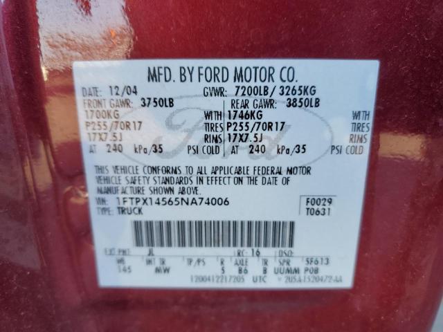 Photo 11 VIN: 1FTPX14565NA74006 - FORD F150 