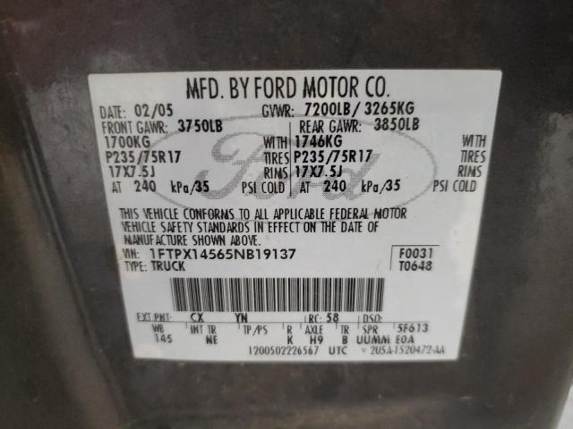 Photo 11 VIN: 1FTPX14565NB19137 - FORD F150 