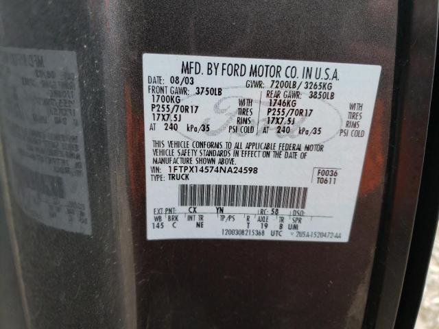 Photo 11 VIN: 1FTPX14574NA24598 - FORD F150 