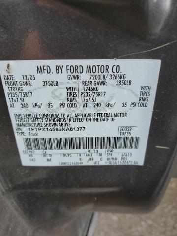 Photo 11 VIN: 1FTPX14586NA81377 - FORD F150 