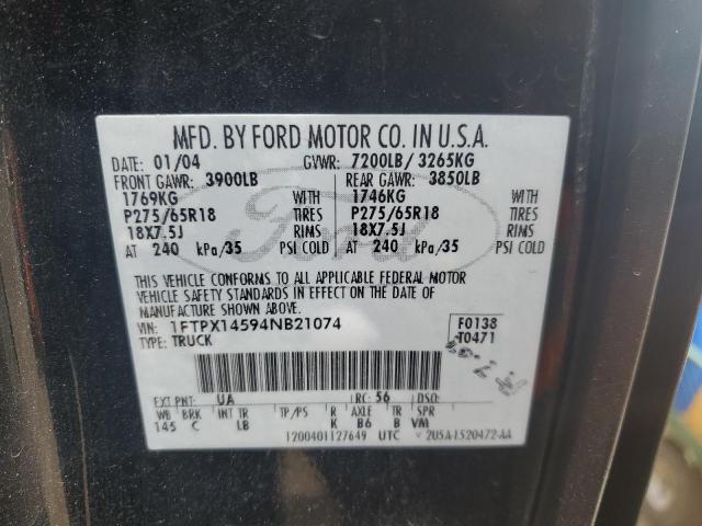 Photo 11 VIN: 1FTPX14594NB21074 - FORD F150 