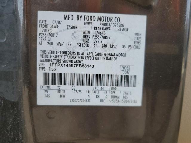 Photo 12 VIN: 1FTPX14597FB88143 - FORD F150 