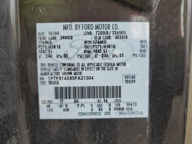 Photo 11 VIN: 1FTPX145X5FA21304 - FORD F150 