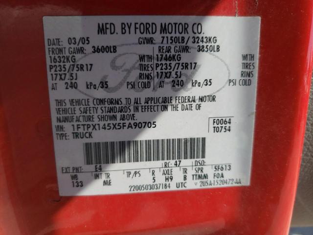 Photo 11 VIN: 1FTPX145X5FA90705 - FORD F150 