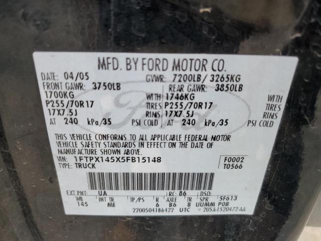 Photo 11 VIN: 1FTPX145X5FB15148 - FORD F150 