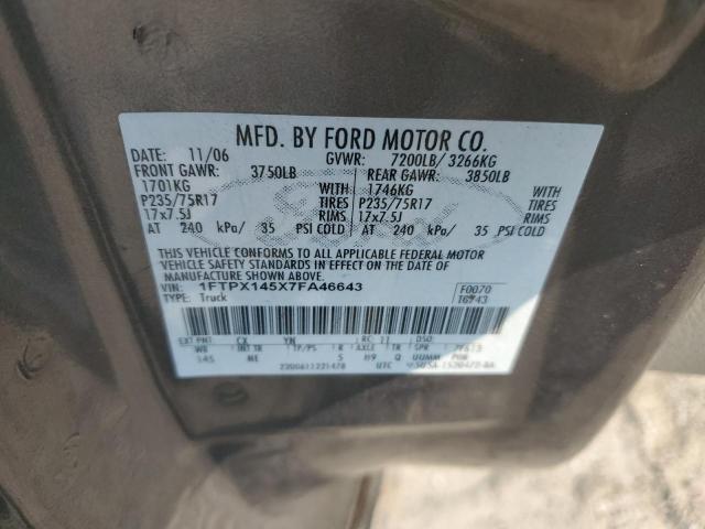 Photo 11 VIN: 1FTPX145X7FA46643 - FORD F150 