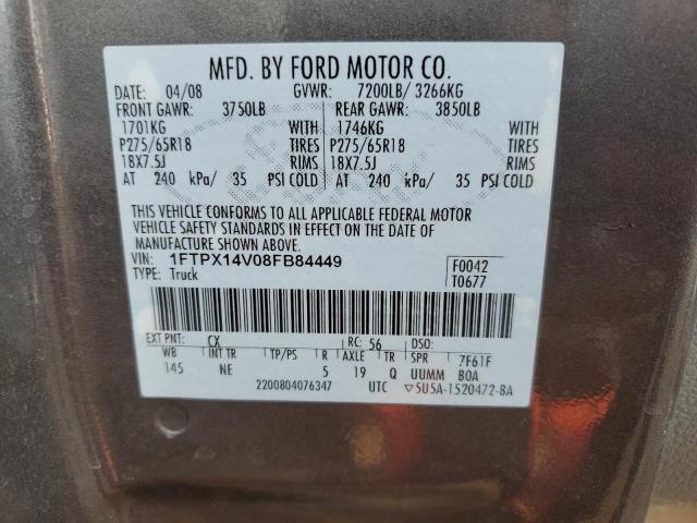 Photo 11 VIN: 1FTPX14V08FB84449 - FORD F150 