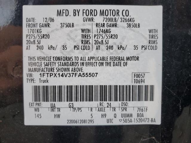 Photo 11 VIN: 1FTPX14V37FA55507 - FORD F150 