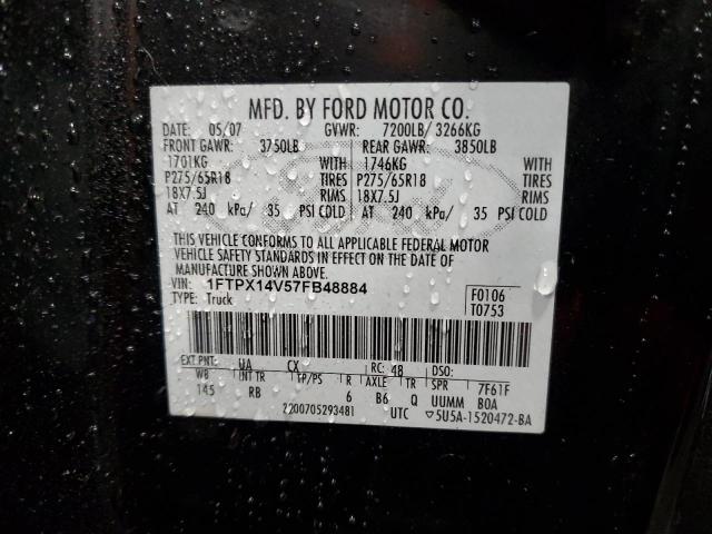 Photo 11 VIN: 1FTPX14V57FB48884 - FORD F150 