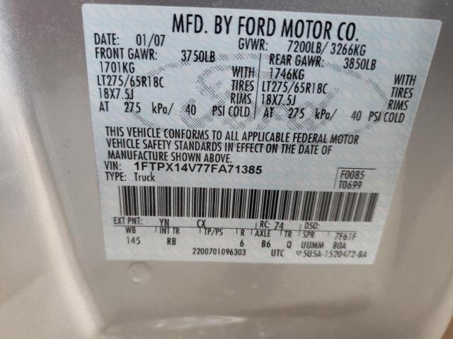 Photo 11 VIN: 1FTPX14V77FA71385 - FORD F150 