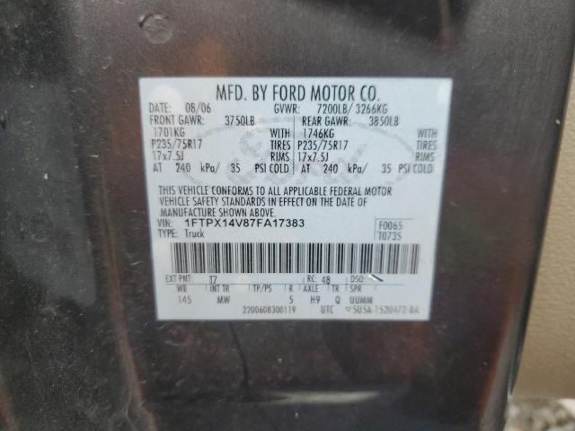 Photo 11 VIN: 1FTPX14V87FA17383 - FORD F150 