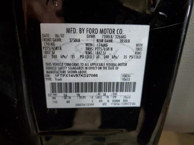 Photo 11 VIN: 1FTPX14V87KD27086 - FORD F150 