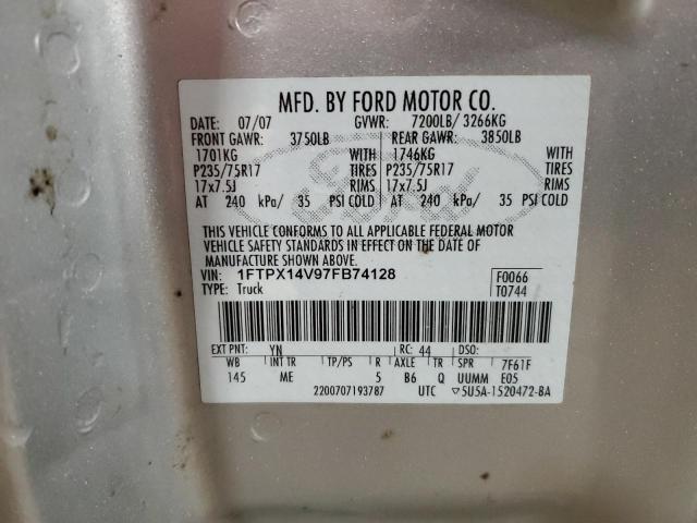 Photo 12 VIN: 1FTPX14V97FB74128 - FORD F150 