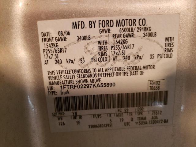 Photo 11 VIN: 1FTRF02297KA55890 - FORD ALL MODELS 