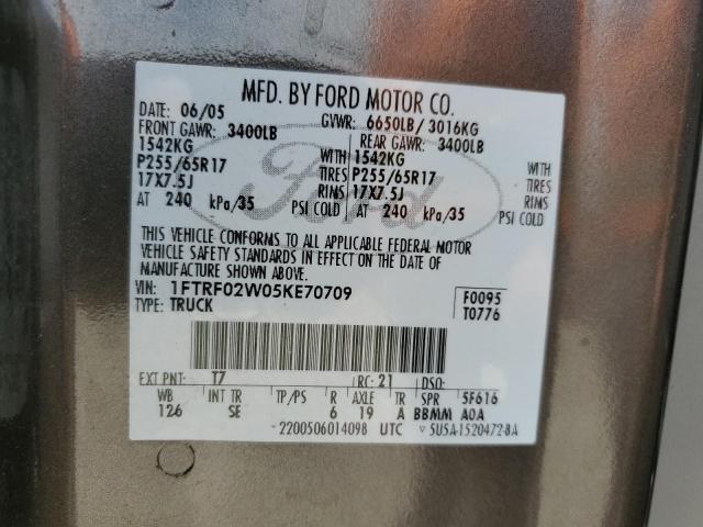 Photo 12 VIN: 1FTRF02W05KE70709 - FORD F150 