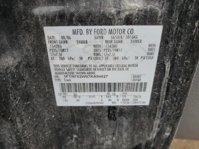 Photo 11 VIN: 1FTRF02W97KA94627 - FORD ALL MODELS 