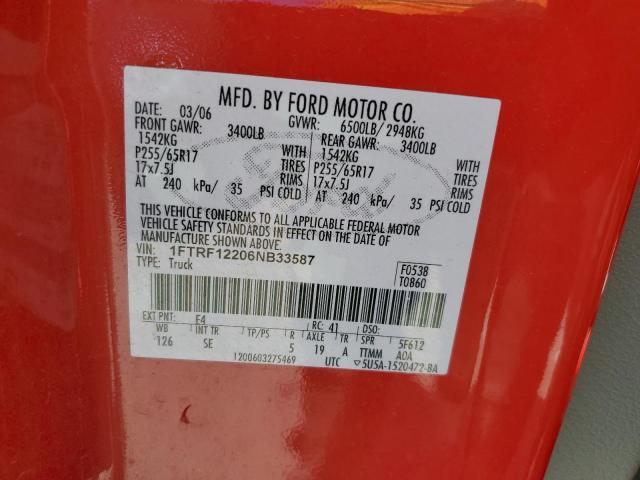 Photo 11 VIN: 1FTRF12206NB33587 - FORD F150 