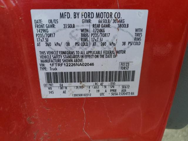 Photo 11 VIN: 1FTRF12226NA02046 - FORD F150 