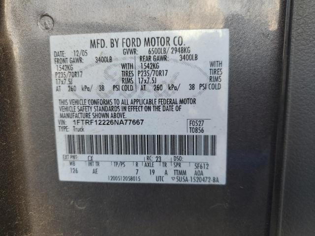 Photo 11 VIN: 1FTRF12226NA77667 - FORD F150 