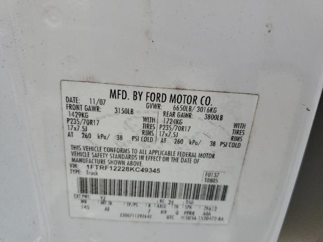 Photo 12 VIN: 1FTRF12228KC49345 - FORD F150 