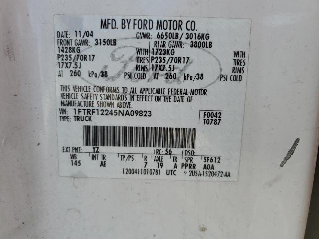 Photo 11 VIN: 1FTRF12245NA09823 - FORD F150 