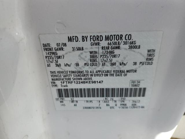 Photo 11 VIN: 1FTRF12248KE98147 - FORD F150 