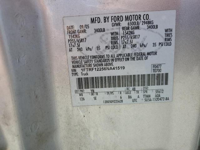 Photo 11 VIN: 1FTRF12256NA41519 - FORD F150 