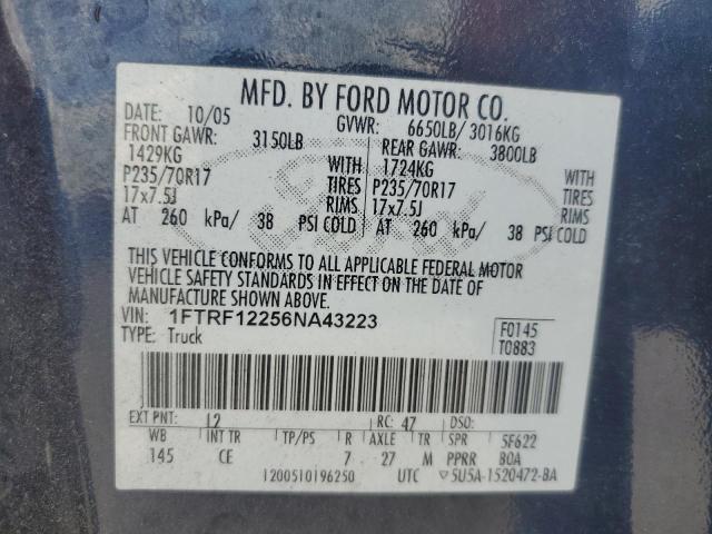 Photo 11 VIN: 1FTRF12256NA43223 - FORD F150 