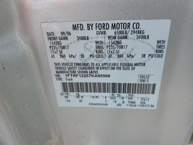 Photo 11 VIN: 1FTRF12257KA95566 - FORD F150 