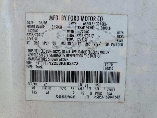 Photo 11 VIN: 1FTRF12258KE92373 - FORD F150 