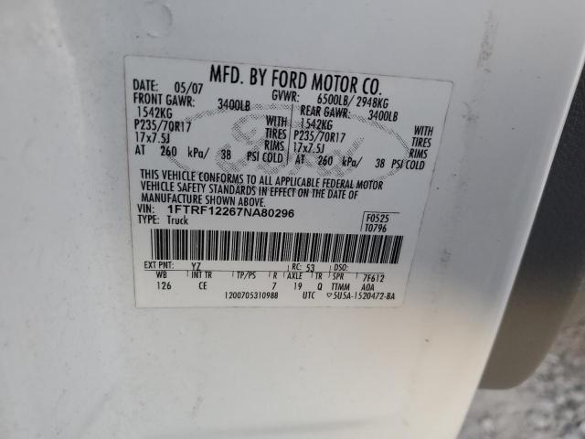 Photo 11 VIN: 1FTRF12267NA80296 - FORD F150 