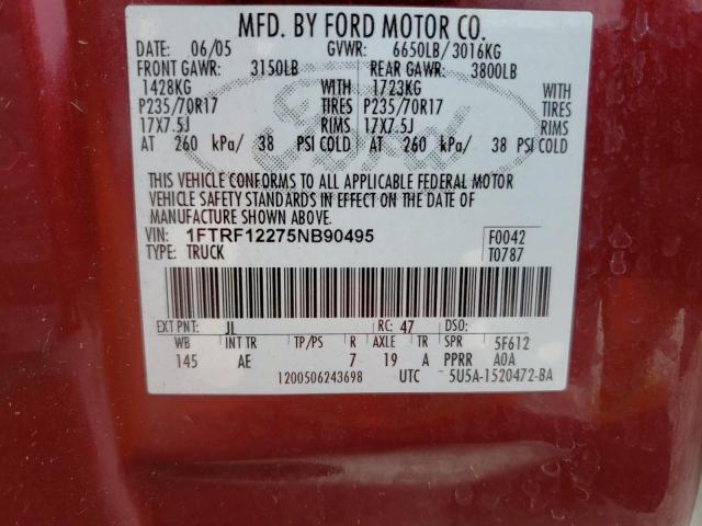 Photo 11 VIN: 1FTRF12275NB90495 - FORD ALL MODELS 