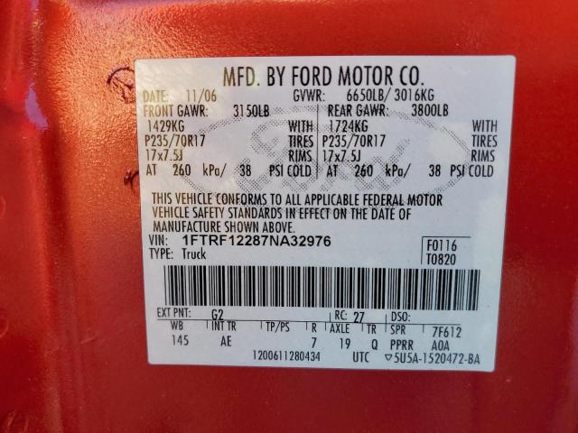 Photo 11 VIN: 1FTRF12287NA32976 - FORD F150 