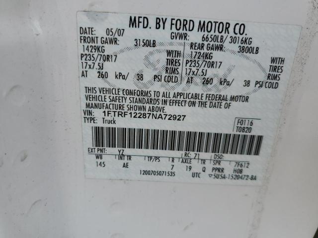 Photo 11 VIN: 1FTRF12287NA72927 - FORD F150 