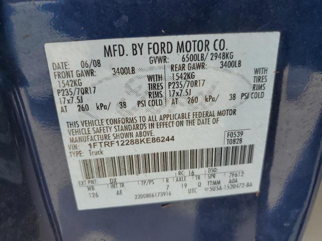 Photo 12 VIN: 1FTRF12288KE86244 - FORD F150 