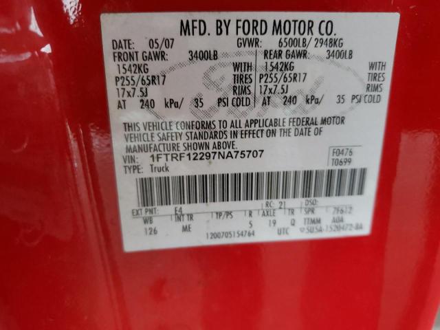 Photo 11 VIN: 1FTRF12297NA75707 - FORD F150 