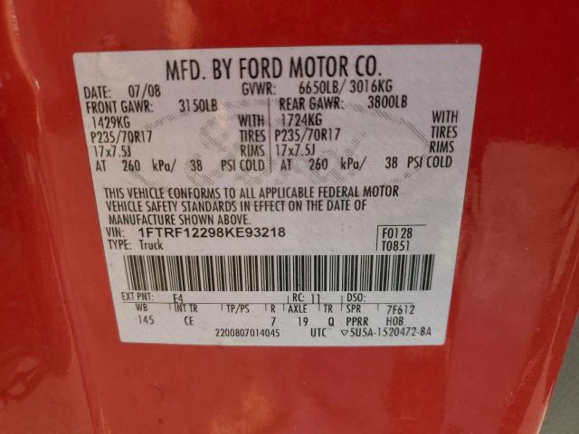 Photo 11 VIN: 1FTRF12298KE93218 - FORD F150 